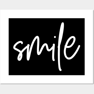 Smile - White Posters and Art